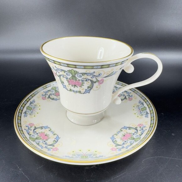 Vintage 1970s PICKARD China NAVARRE Pattern CUP And Saucer Set 2 Made in USA - Picture 11 of 15